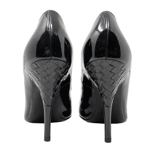 Bottega Veneta Black Patent Intrecciato Stiletto Pumps Size 40.5 - Picture 5 of 9
